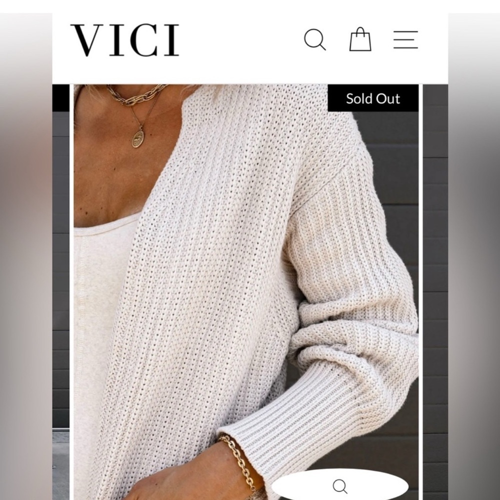 Vici Cream Women's Sweater Cardigan - Picture 2 of 7